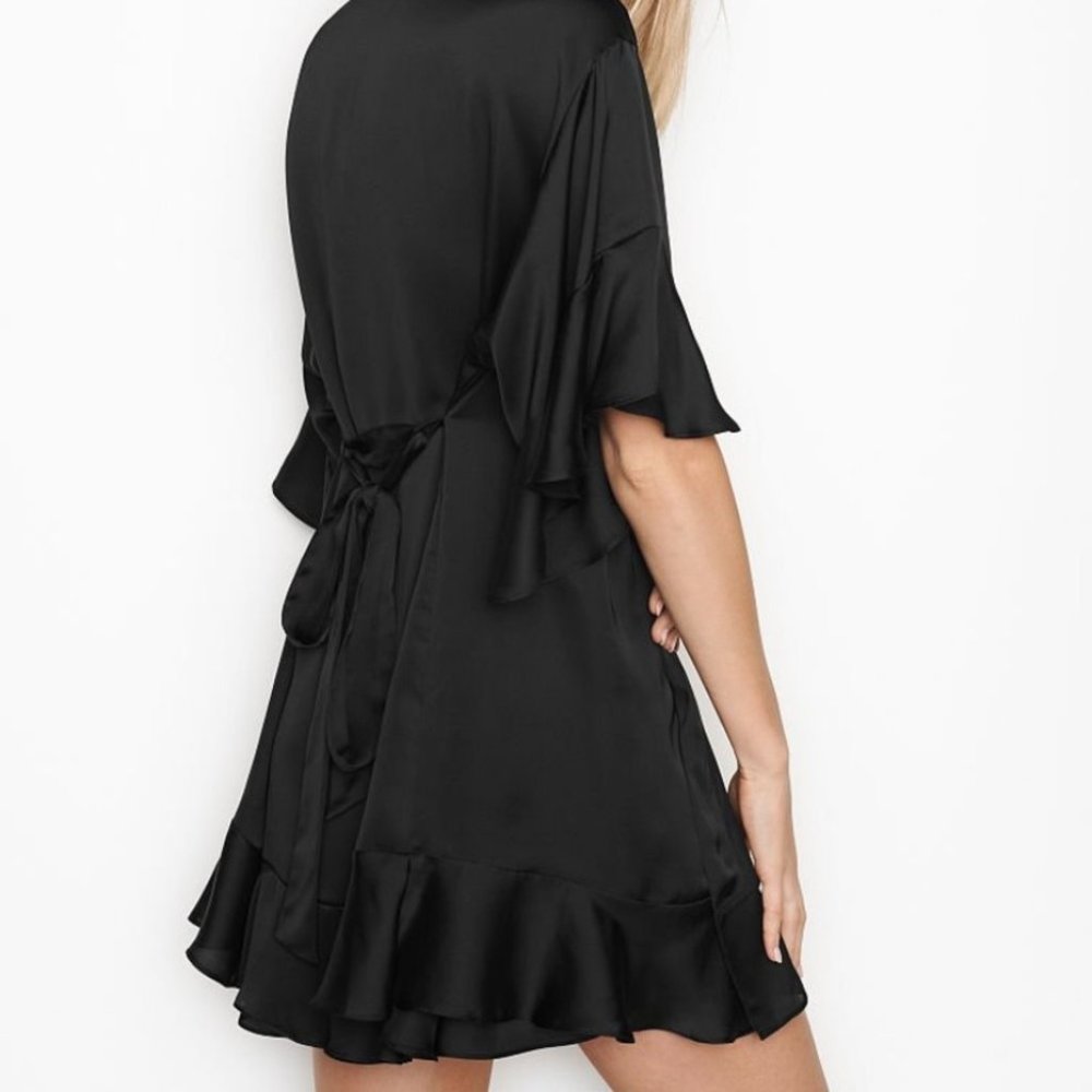 Black‎ Sheer VS Very Sexy flounce sleeves Kimono XS/S